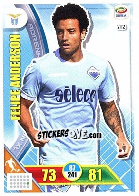 Sticker Felipe Anderson - Calciatori 2017-2018. Adrenalyn XL - Panini