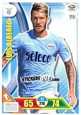 Sticker Luis Alberto - Calciatori 2017-2018. Adrenalyn XL n. 213 - Panini