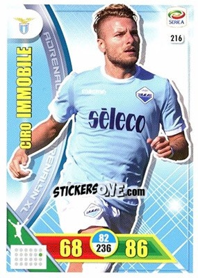 Sticker Ciro Immobile - Calciatori 2017-2018. Adrenalyn XL n. 216 - Panini