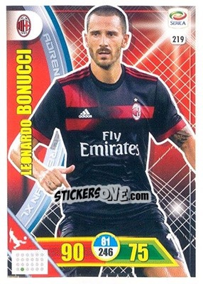 Sticker Leonardo Bonucci - Calciatori 2017-2018. Adrenalyn XL - Panini