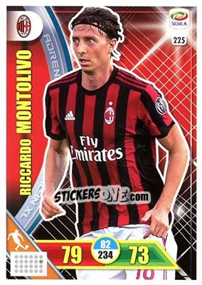 Figurina Riccardo Montolivo - Calciatori 2017-2018. Adrenalyn XL n. 225 - Panini