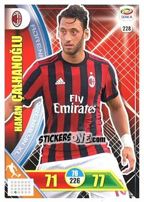 Sticker Hakan Çalhanoğlu - Calciatori 2017-2018. Adrenalyn XL - Panini