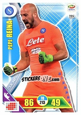 Sticker Pepe Reina - Calciatori 2017-2018. Adrenalyn XL n. 235 - Panini