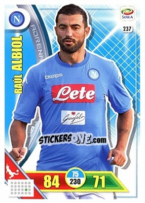 Sticker Raúl Albiol - Calciatori 2017-2018. Adrenalyn XL n. 237 - Panini