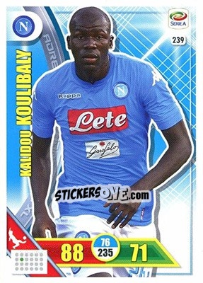 Sticker Kalidou Koulibaly - Calciatori 2017-2018. Adrenalyn XL n. 239 - Panini