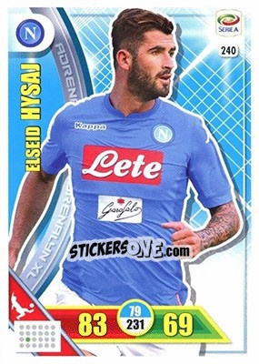 Sticker Elseid Hysaj - Calciatori 2017-2018. Adrenalyn XL n. 240 - Panini