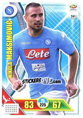 Sticker Nikola Maksimovic - Calciatori 2017-2018. Adrenalyn XL - Panini