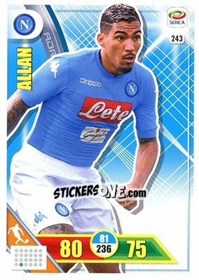 Sticker Allan - Calciatori 2017-2018. Adrenalyn XL n. 243 - Panini