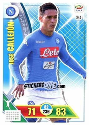 Sticker José Callejón - Calciatori 2017-2018. Adrenalyn XL n. 249 - Panini