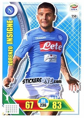 Sticker Lorenzo Insigne - Calciatori 2017-2018. Adrenalyn XL - Panini