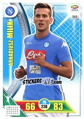 Sticker Arkadiusz Milik - Calciatori 2017-2018. Adrenalyn XL n. 252 - Panini