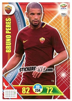 Sticker Bruno Peres - Calciatori 2017-2018. Adrenalyn XL n. 255 - Panini