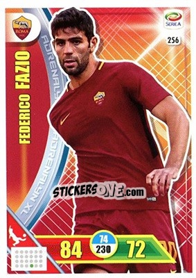 Sticker Federico Fazio - Calciatori 2017-2018. Adrenalyn XL n. 256 - Panini