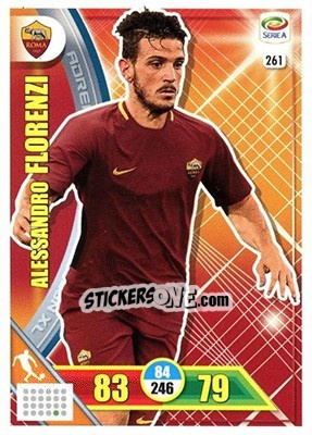 Sticker Alessandro Florenzi - Calciatori 2017-2018. Adrenalyn XL n. 261 - Panini