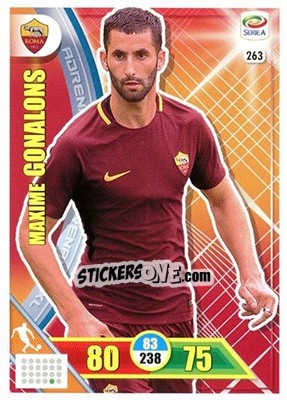 Sticker Maxime Gonalons - Calciatori 2017-2018. Adrenalyn XL n. 263 - Panini