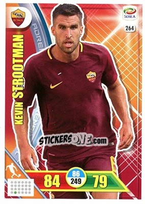 Sticker Kevin Strootman - Calciatori 2017-2018. Adrenalyn XL n. 264 - Panini