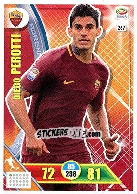 Sticker Diego Perotti - Calciatori 2017-2018. Adrenalyn XL n. 267 - Panini