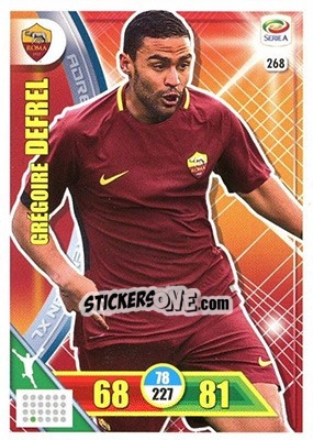 Sticker Grégoire Defrel - Calciatori 2017-2018. Adrenalyn XL n. 268 - Panini