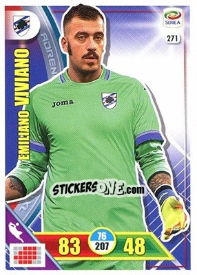 Sticker Emiliano Viviano - Calciatori 2017-2018. Adrenalyn XL n. 271 - Panini