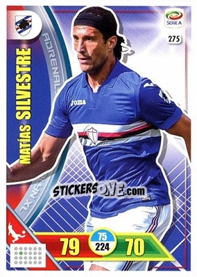 Sticker Matías Silvestre - Calciatori 2017-2018. Adrenalyn XL n. 275 - Panini