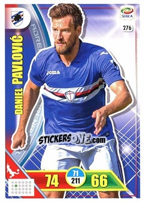 Sticker Daniel Pavlovic - Calciatori 2017-2018. Adrenalyn XL n. 276 - Panini