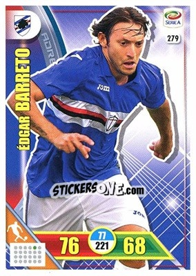 Sticker Édgar Barreto - Calciatori 2017-2018. Adrenalyn XL n. 279 - Panini