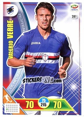 Sticker Valerio Verre - Calciatori 2017-2018. Adrenalyn XL n. 281 - Panini
