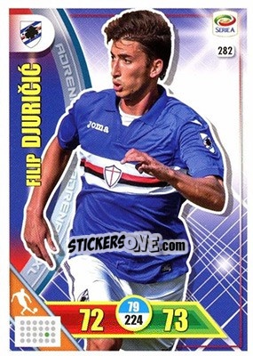 Sticker Filip Djuricic - Calciatori 2017-2018. Adrenalyn XL n. 282 - Panini