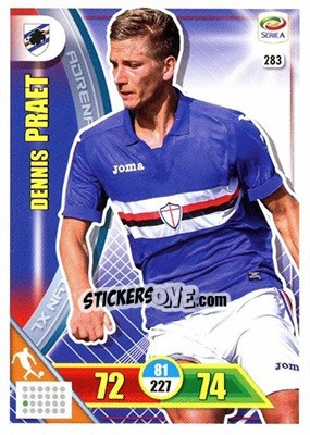 Sticker Dennis Praet - Calciatori 2017-2018. Adrenalyn XL n. 283 - Panini