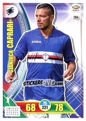 Sticker Gianluca Caprari - Calciatori 2017-2018. Adrenalyn XL n. 286 - Panini