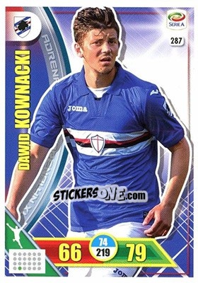 Sticker Dawid Kownacki - Calciatori 2017-2018. Adrenalyn XL n. 287 - Panini