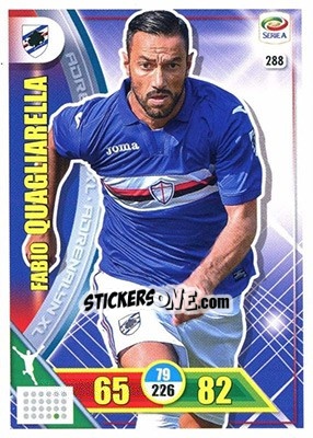 Sticker Fabio Quagliarella - Calciatori 2017-2018. Adrenalyn XL n. 288 - Panini