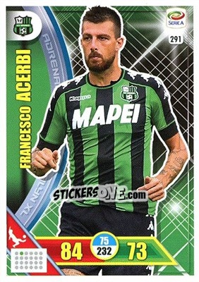 Sticker Francesco Acerbi - Calciatori 2017-2018. Adrenalyn XL n. 291 - Panini