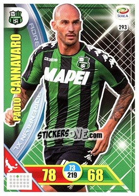 Sticker Paolo Cannavaro - Calciatori 2017-2018. Adrenalyn XL n. 293 - Panini