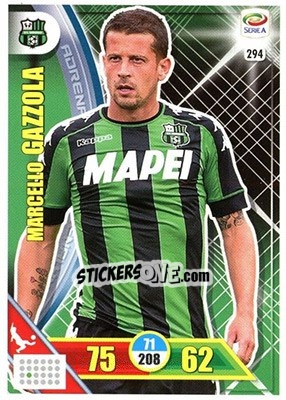 Sticker Marcello Gazzola - Calciatori 2017-2018. Adrenalyn XL n. 294 - Panini