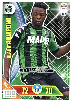 Sticker Claud Adjapong - Calciatori 2017-2018. Adrenalyn XL - Panini