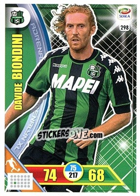 Sticker Davide Biondini - Calciatori 2017-2018. Adrenalyn XL n. 298 - Panini