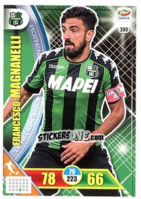 Sticker Francesco Magnanelli - Calciatori 2017-2018. Adrenalyn XL n. 300 - Panini