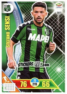 Sticker Stefano Sensi - Calciatori 2017-2018. Adrenalyn XL n. 302 - Panini