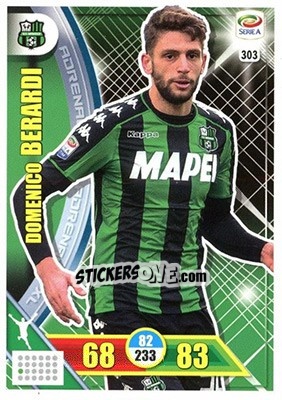 Sticker Domenico Berardi - Calciatori 2017-2018. Adrenalyn XL n. 303 - Panini