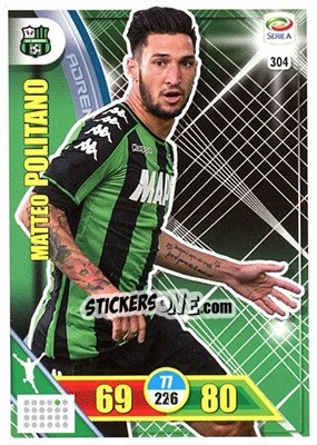 Sticker Matteo Politano - Calciatori 2017-2018. Adrenalyn XL n. 304 - Panini