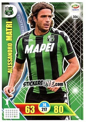 Figurina Alessandro Matri - Calciatori 2017-2018. Adrenalyn XL - Panini