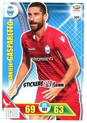 Sticker Daniele Gasparetto - Calciatori 2017-2018. Adrenalyn XL n. 309 - Panini