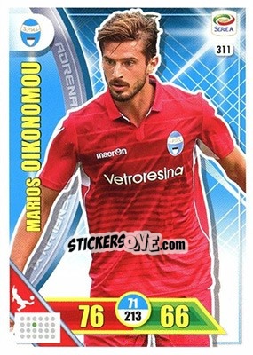 Figurina Marios Oikonomou - Calciatori 2017-2018. Adrenalyn XL - Panini