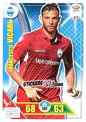 Sticker Francesco Vicari - Calciatori 2017-2018. Adrenalyn XL n. 313 - Panini