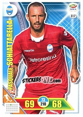 Sticker Pasquale Schiattarella - Calciatori 2017-2018. Adrenalyn XL n. 317 - Panini