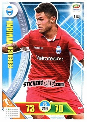 Sticker Federico Viviani - Calciatori 2017-2018. Adrenalyn XL n. 318 - Panini