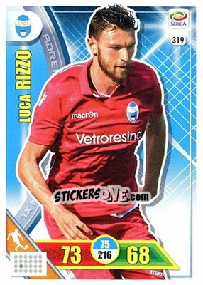 Sticker Luca Rizzo - Calciatori 2017-2018. Adrenalyn XL n. 319 - Panini