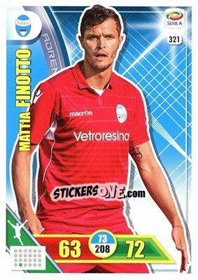 Sticker Mattia Finotto - Calciatori 2017-2018. Adrenalyn XL n. 321 - Panini