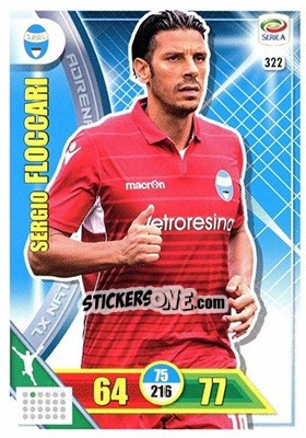 Sticker Sergio Floccari - Calciatori 2017-2018. Adrenalyn XL n. 322 - Panini